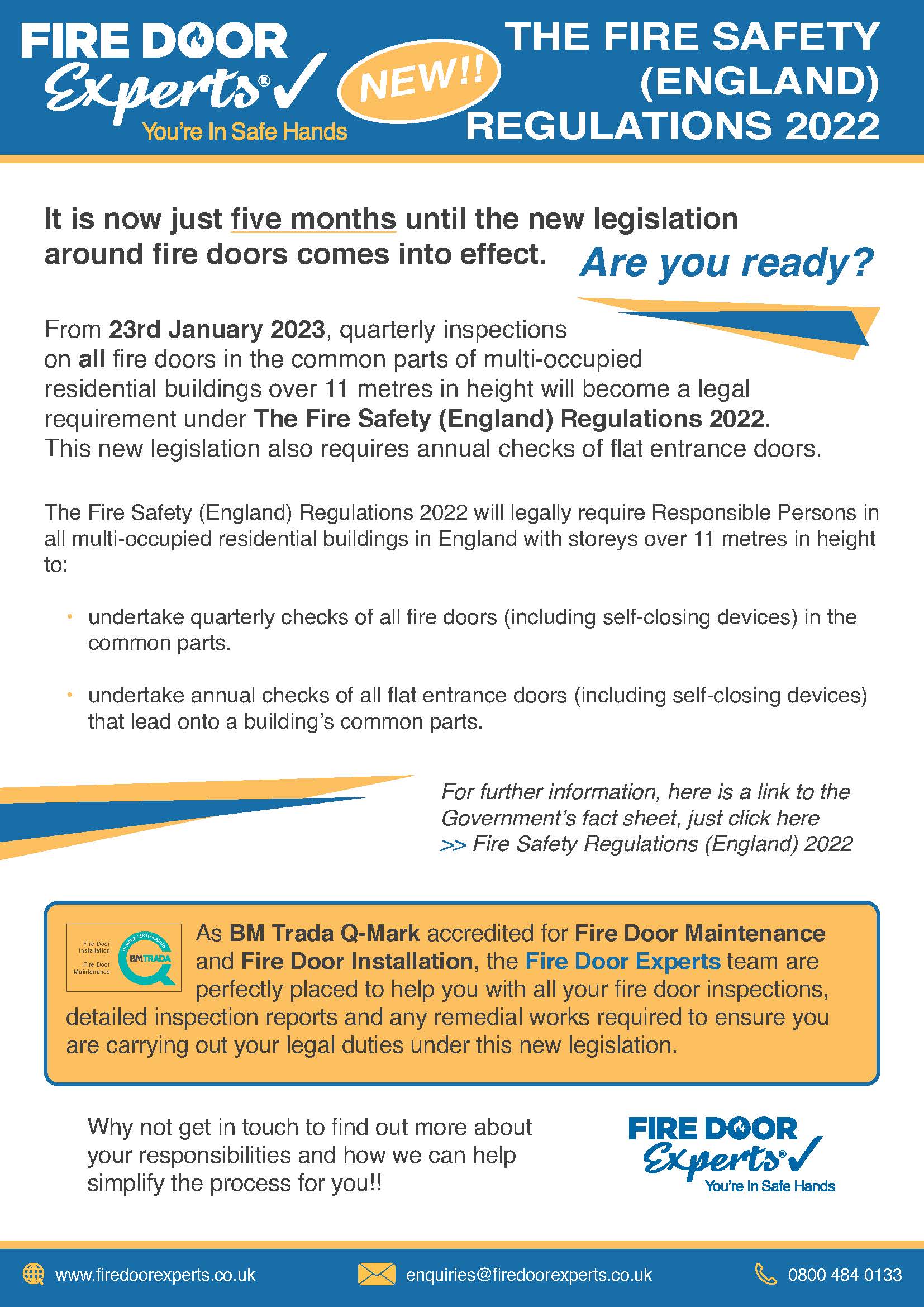 The Fire Safety (England) Regulations 2022 - Are you ready?