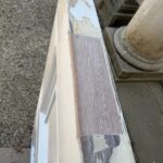 Previous hinge locations let in and repaired