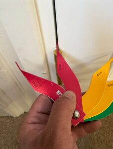 Feeler gauges confirming compliant perimeter margins
